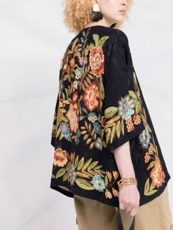 ETRO poncho oversize à fleurs