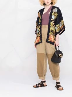 ETRO poncho oversize à fleurs