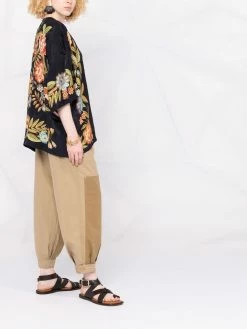 ETRO poncho oversize à fleurs