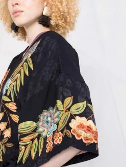 ETRO poncho oversize à fleurs