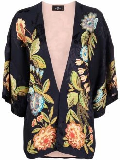 ETRO poncho oversize à fleurs