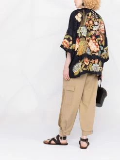 ETRO poncho oversize à fleurs