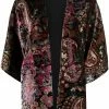 ETRO poncho en velours à fleurs