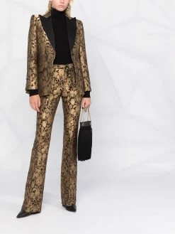 ETRO pantalon métallisé en jacquard