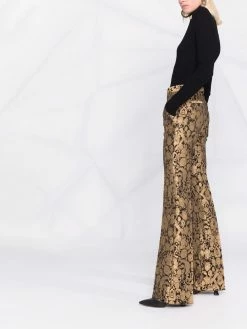 ETRO pantalon métallisé en jacquard