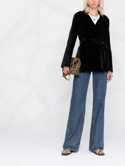 ETRO veste brodée à taille nouée