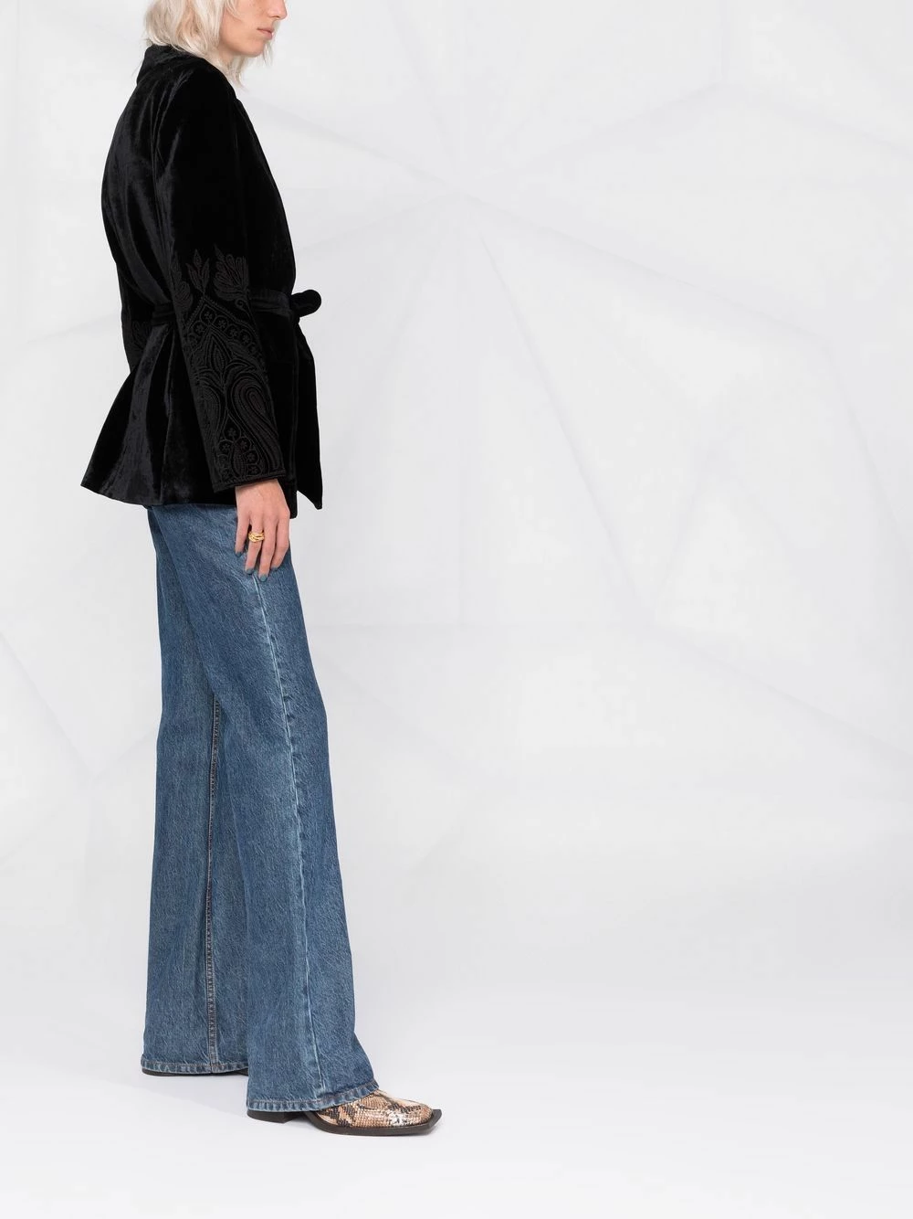 Soldes ETRO Veste brodée à taille nouée blazers femme 4 ETRO veste brodée à taille nouée