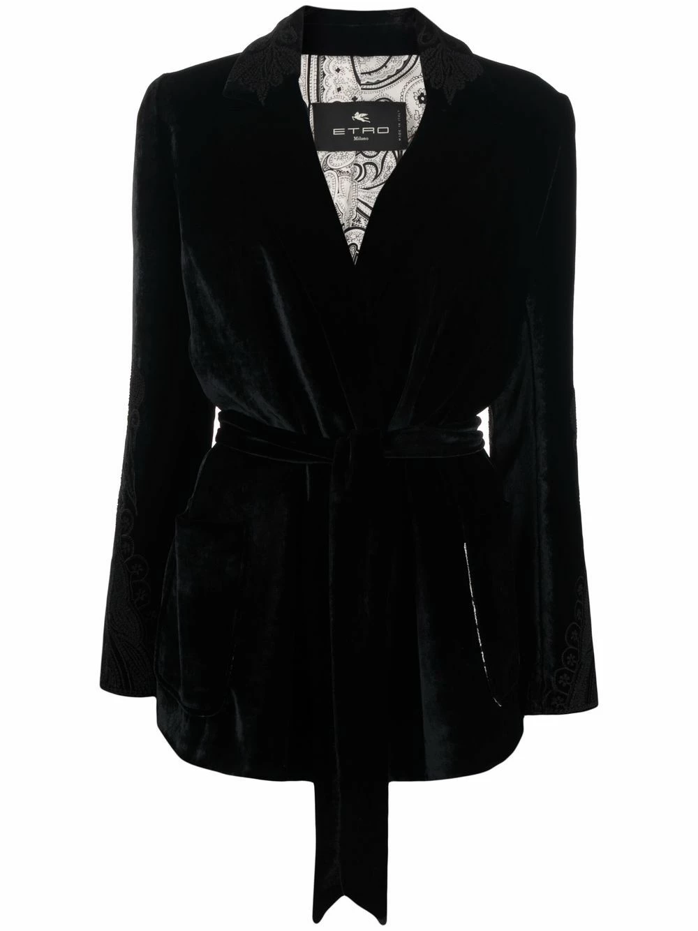 Soldes ETRO Veste brodée à taille nouée blazers femme 1 ETRO veste brodée à taille nouée