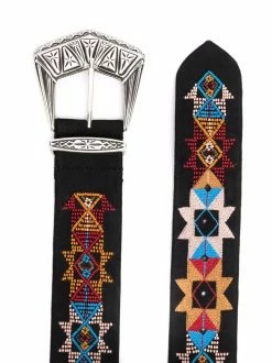 ETRO ceinture en cuir à imprimé géométrique