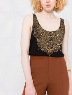 ETRO débardeur à design brodé