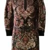 ETRO robe courte en velours à motif cachemire