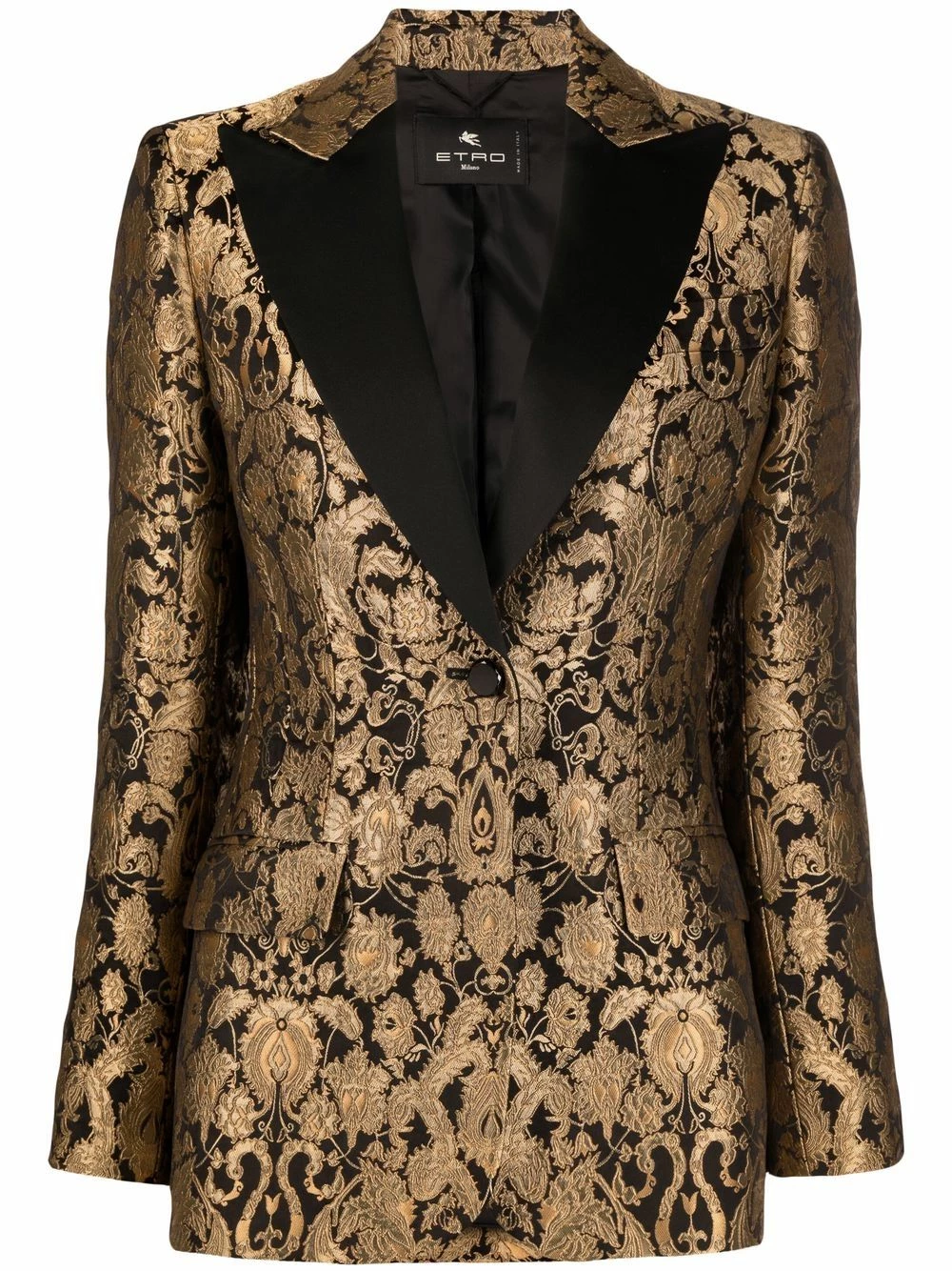 Prix Usine ETRO Blazer fleuri à effet métallisé blazers femme 1 ETRO blazer fleuri à effet métallisé