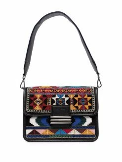 ETRO sac porté épaule à perles brodées