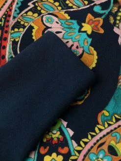 ETRO robe en laine à imprimés multiples