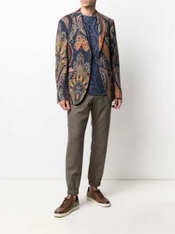 ETRO pantalon à taille élastiquée