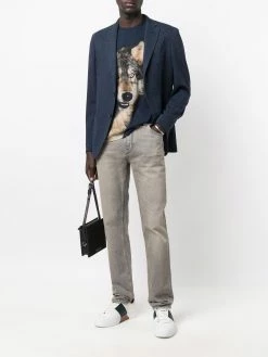 ETRO jean droit à motif cachemire