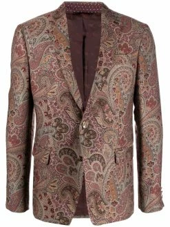 ETRO blazer à motif cachemire