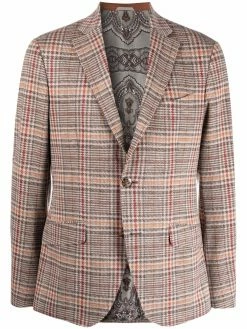ETRO blazer à motif Prince de Galles