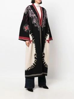 ETRO manteau en laine à broderies