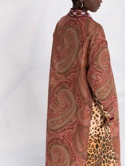 ETRO manteau long à motif cachemire