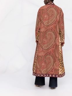 ETRO manteau long à motif cachemire