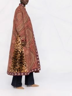 ETRO manteau long à motif cachemire
