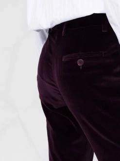 ETRO pantalon évasé à effet velours