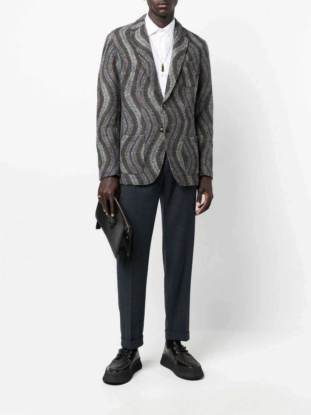 ETRO Prix Réduit Blazer en maille à motif zigzag blazers homme 2 ETRO blazer en maille à motif zigzag