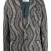 ETRO blazer en maille à motif zigzag