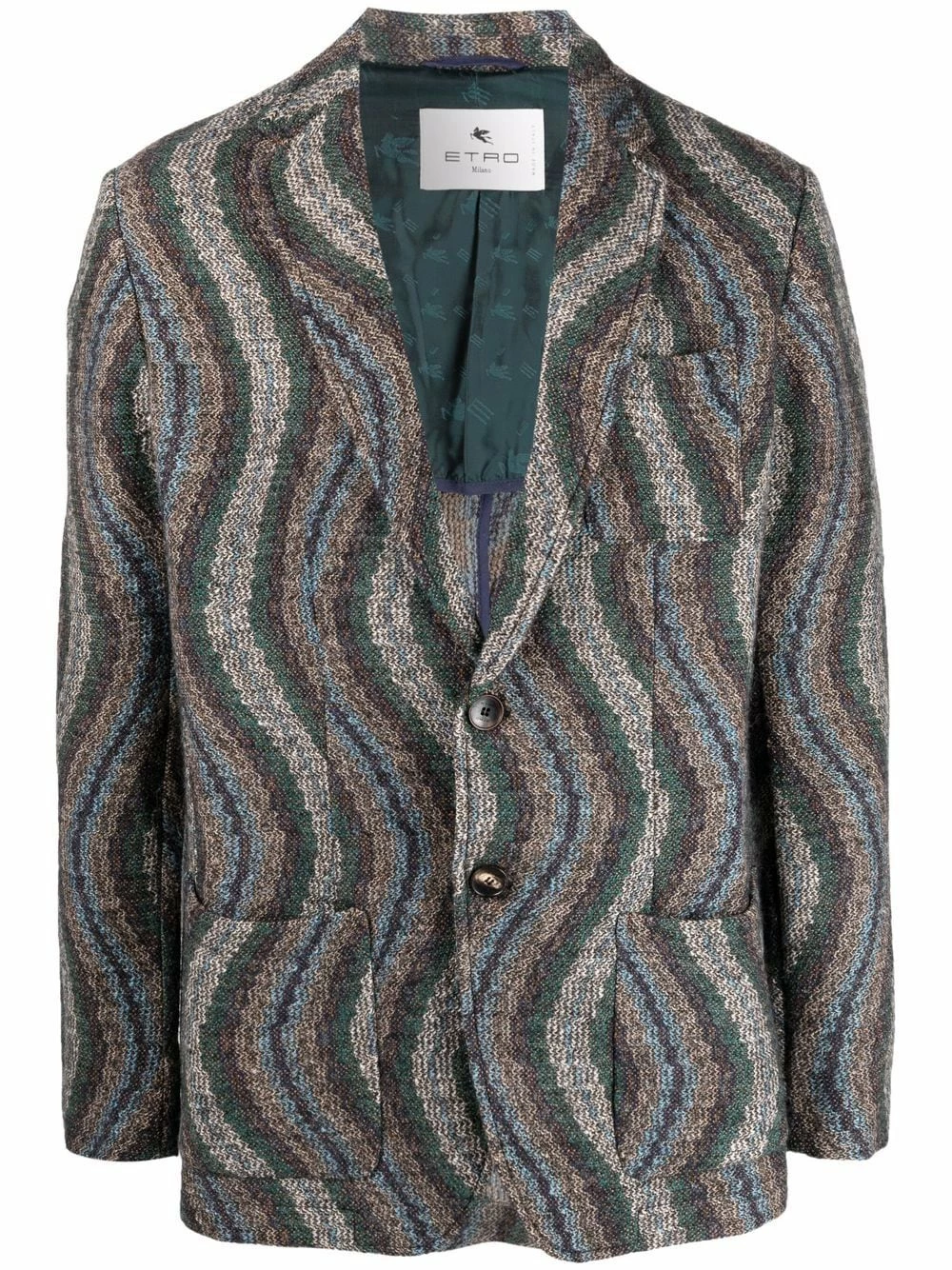 ETRO Prix Réduit Blazer en maille à motif zigzag blazers homme 1 ETRO blazer en maille à motif zigzag