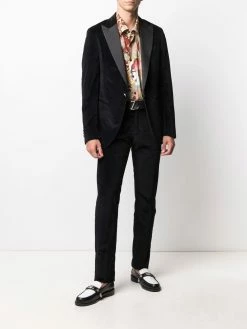 ETRO pantalon en velours à imprimé cachemire