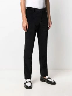 ETRO pantalon en velours à imprimé cachemire