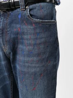 ETRO jean à effet taches de peinture