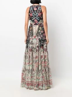 ETRO robe longue à fleurs brodées