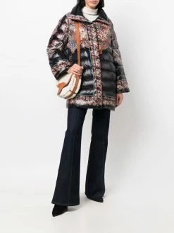 ETRO manteau matelassé à motif cachemire