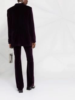 ETRO blazer en velours à boutonnière croisée