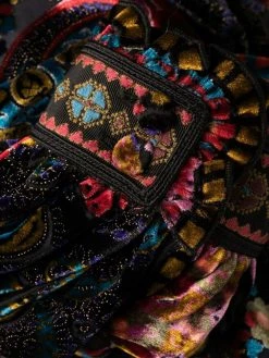 ETRO robe en velours à imprimé abstrait