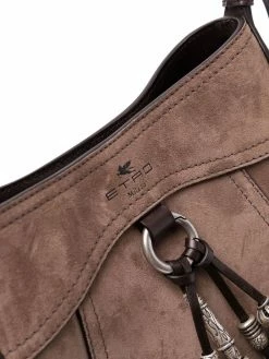 ETRO sac cabas en daim à breloques
