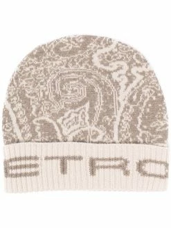 ETRO bonnet en laine Ă motif cachemire