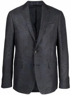 ETRO blazer cintré à simple boutonnage