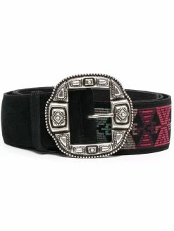 ETRO ceinture en daim à broderies