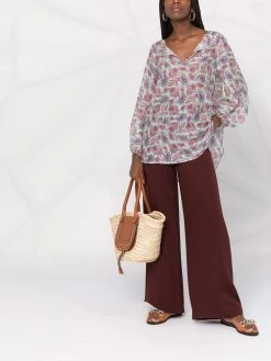 ETRO blouse en soie à imprimé cachemire