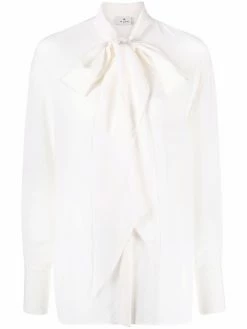 ETRO blouse drapée à col noué