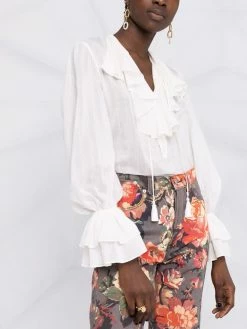 ETRO blouse à col volanté