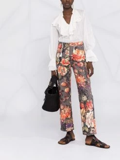 ETRO blouse à col volanté