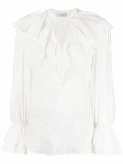 ETRO blouse à col volanté