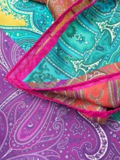 ETRO écharpe en soie à imprimé cachemire