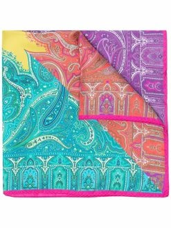 ETRO écharpe en soie à imprimé cachemire