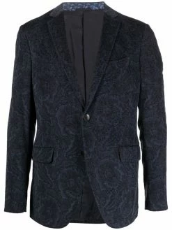ETRO blazer à fleurs en jacquard