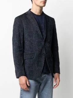 ETRO blazer à fleurs en jacquard